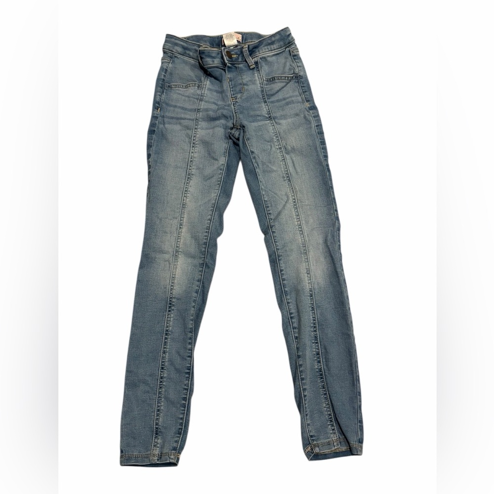 SO High Rise Skinny Jeans 12 Light Wash Stretch Denim Slim Fit